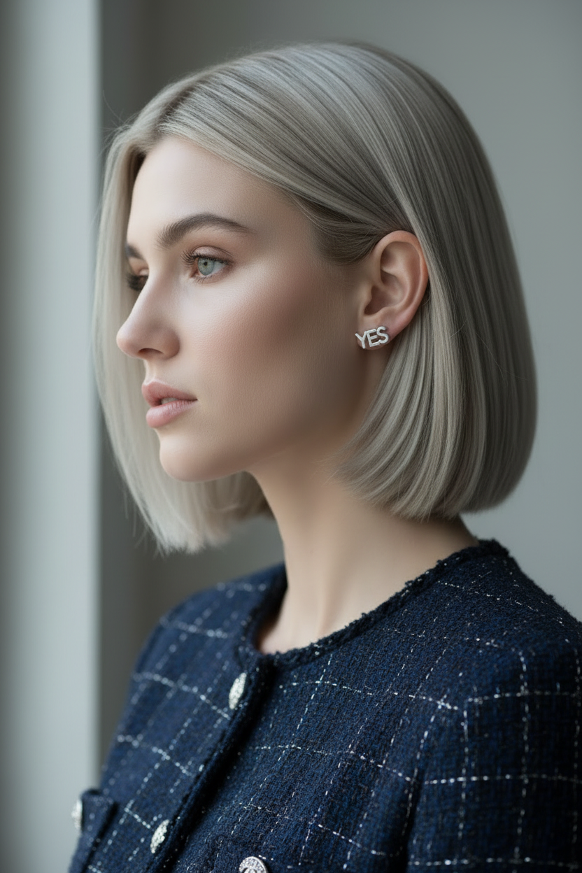 STAINLESS STEEL “YES or NO” POST EARRINGS