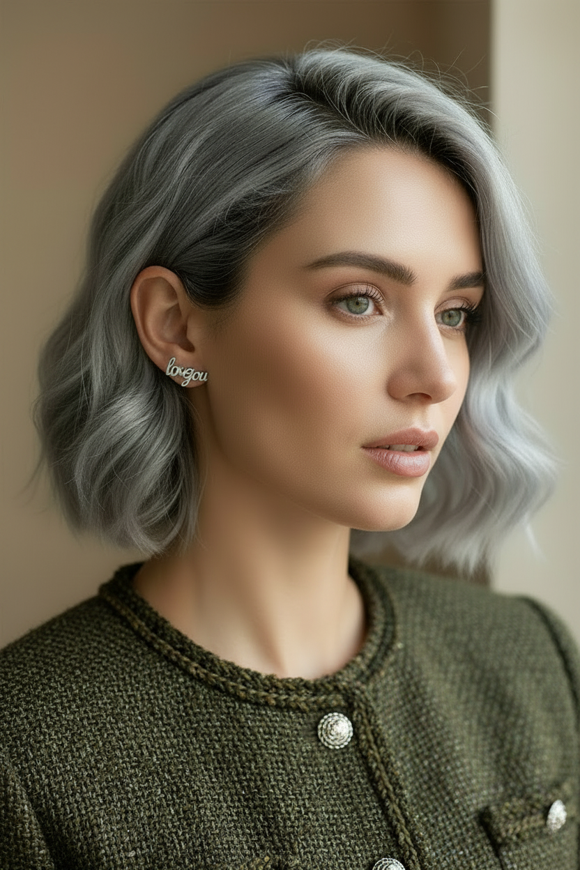 STAINLESS “LOVE U” POST EARRINGS
