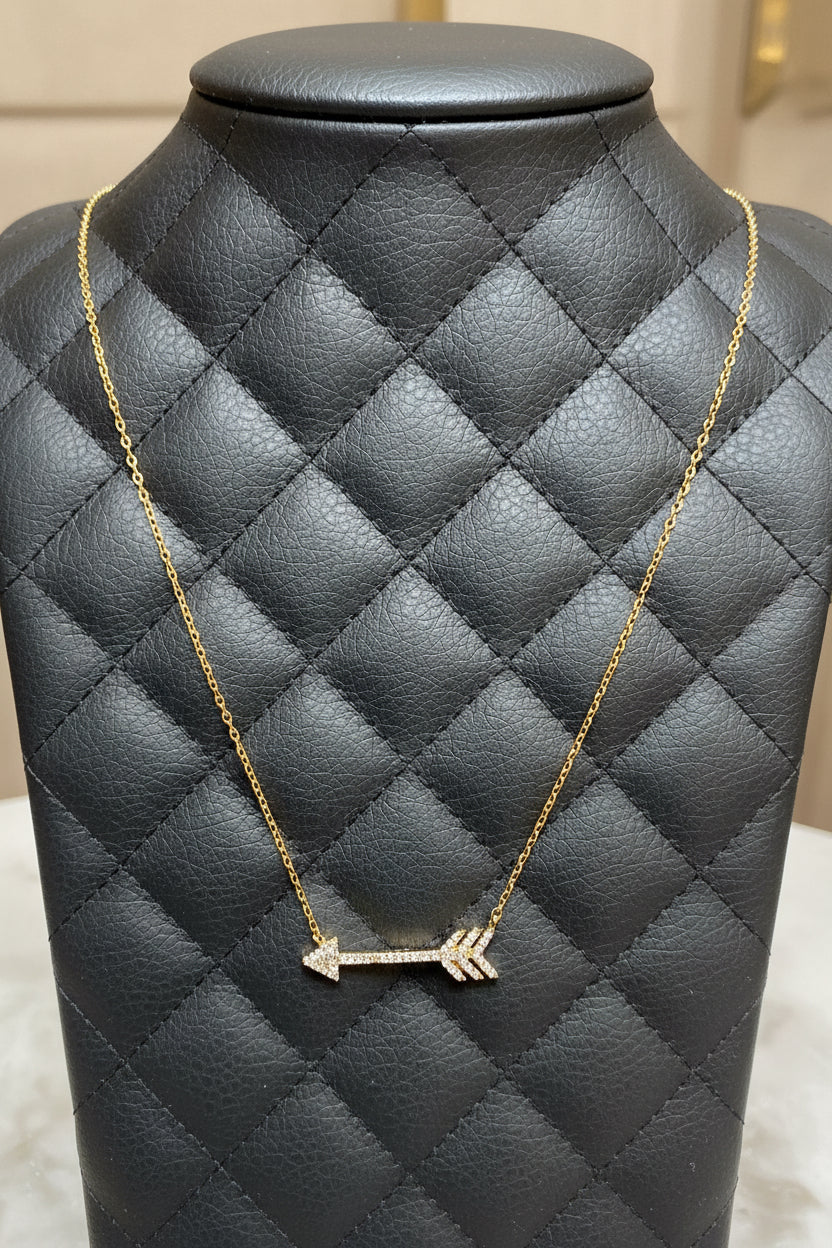 “FOCUS & KEEP AIM” CZ NECKLACE