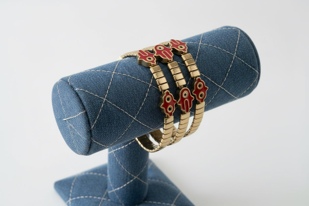 METAL HAMSA ELASTIC BRACELET