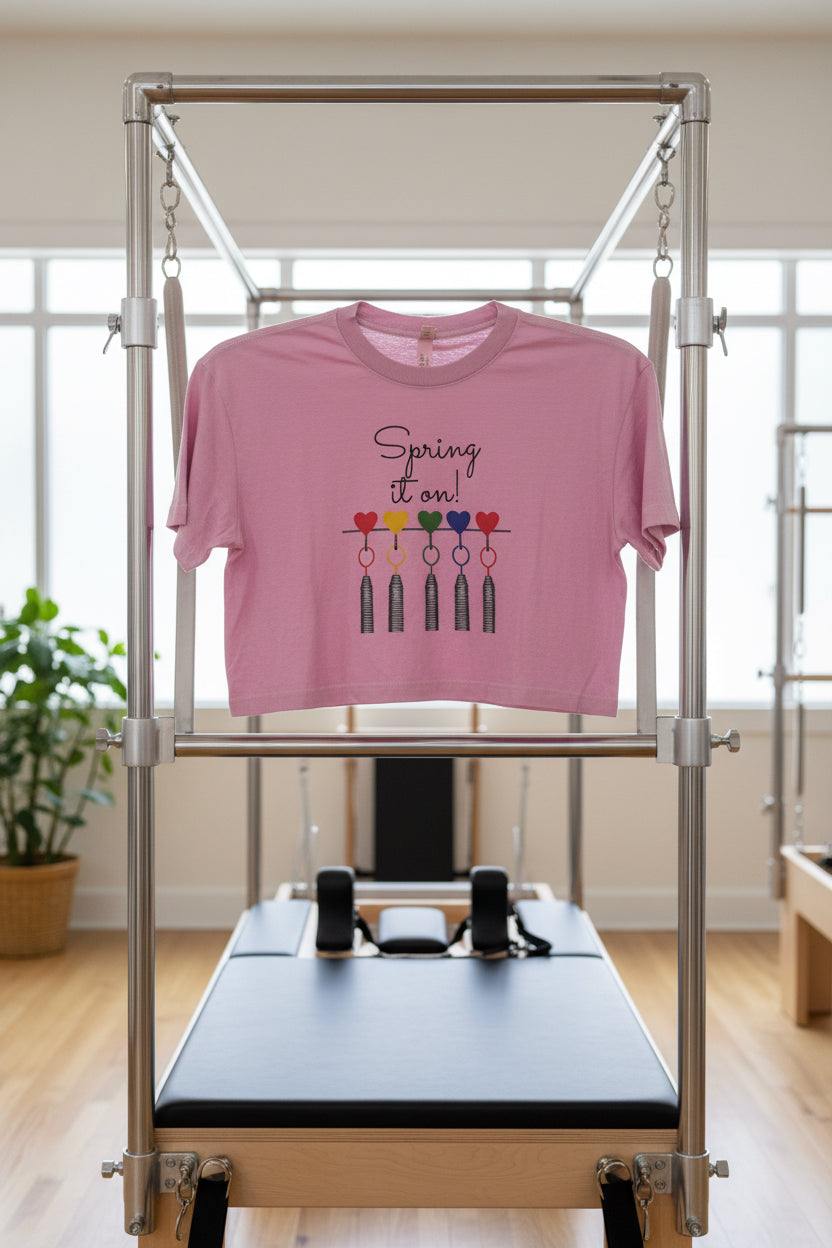 “SPRING IT ON” Pilates Crop T-Shirt