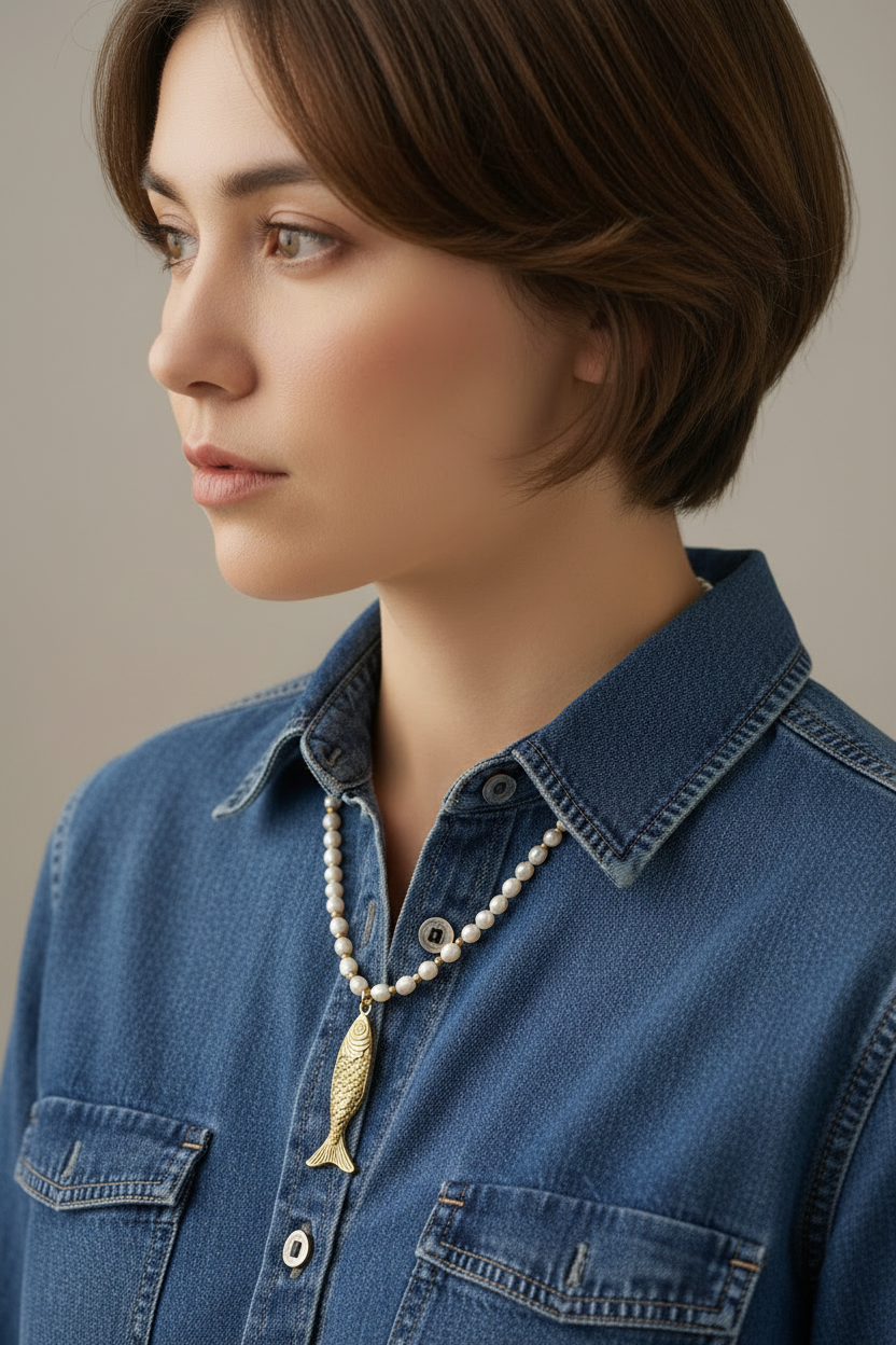 SARDINES SCARF & NECKLACE