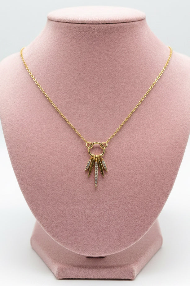 “ YOU ARE MY PEOPLE “ 18K GOLD DIPPED CUBIC ZIRCONIA NECKLACE