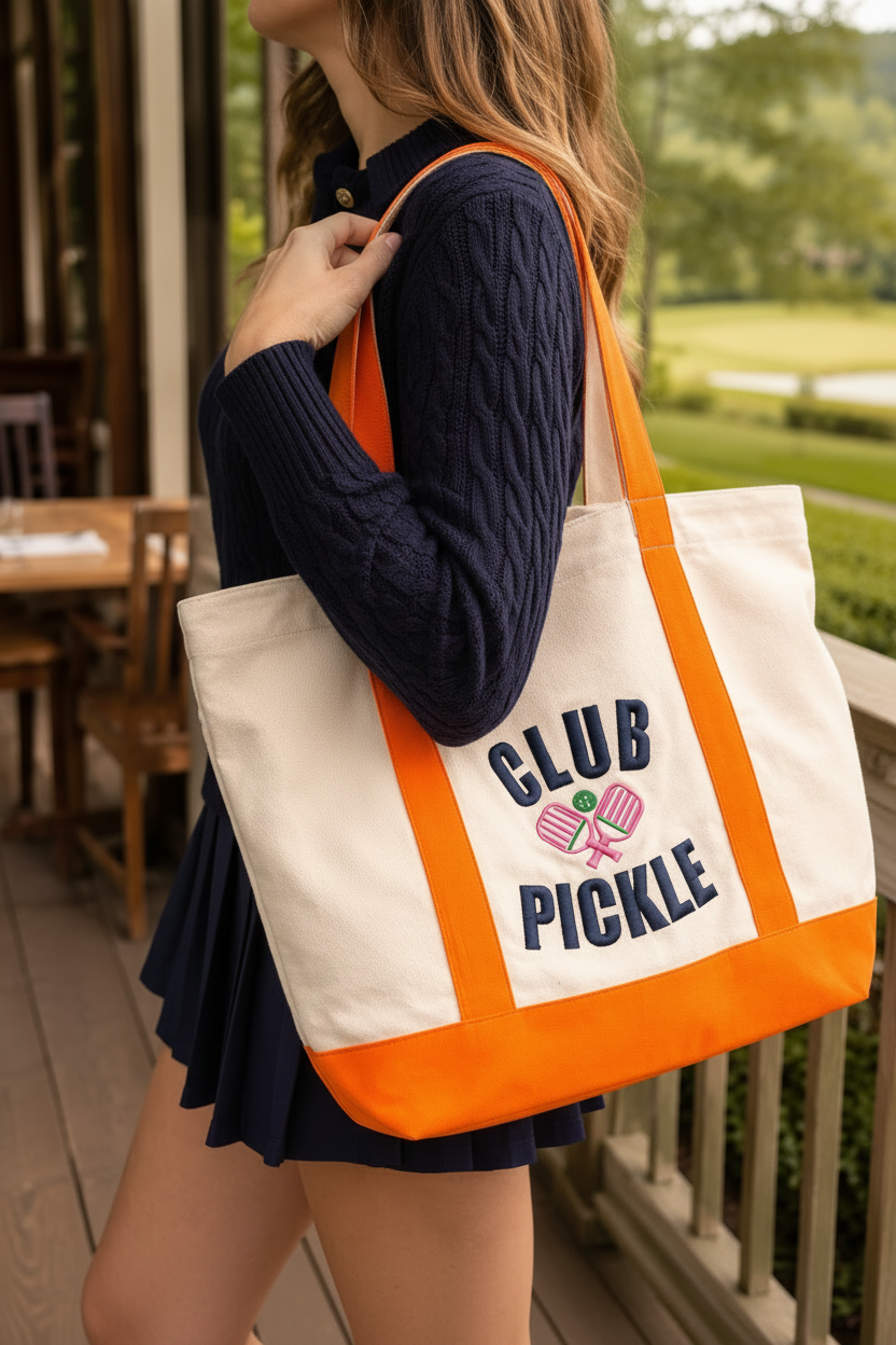“CLUB PICKLE” OVERSIZED TOTE