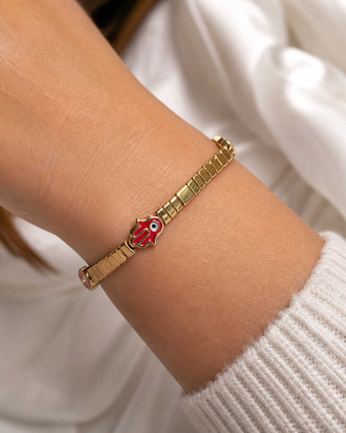 METAL HAMSA ELASTIC BRACELET