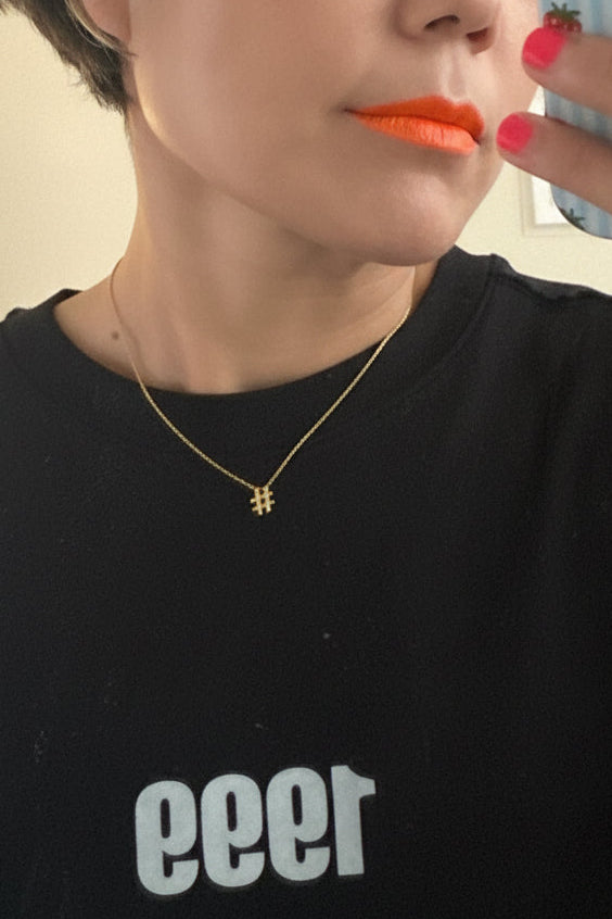 “#” GOLD DIPPED NECKLACE