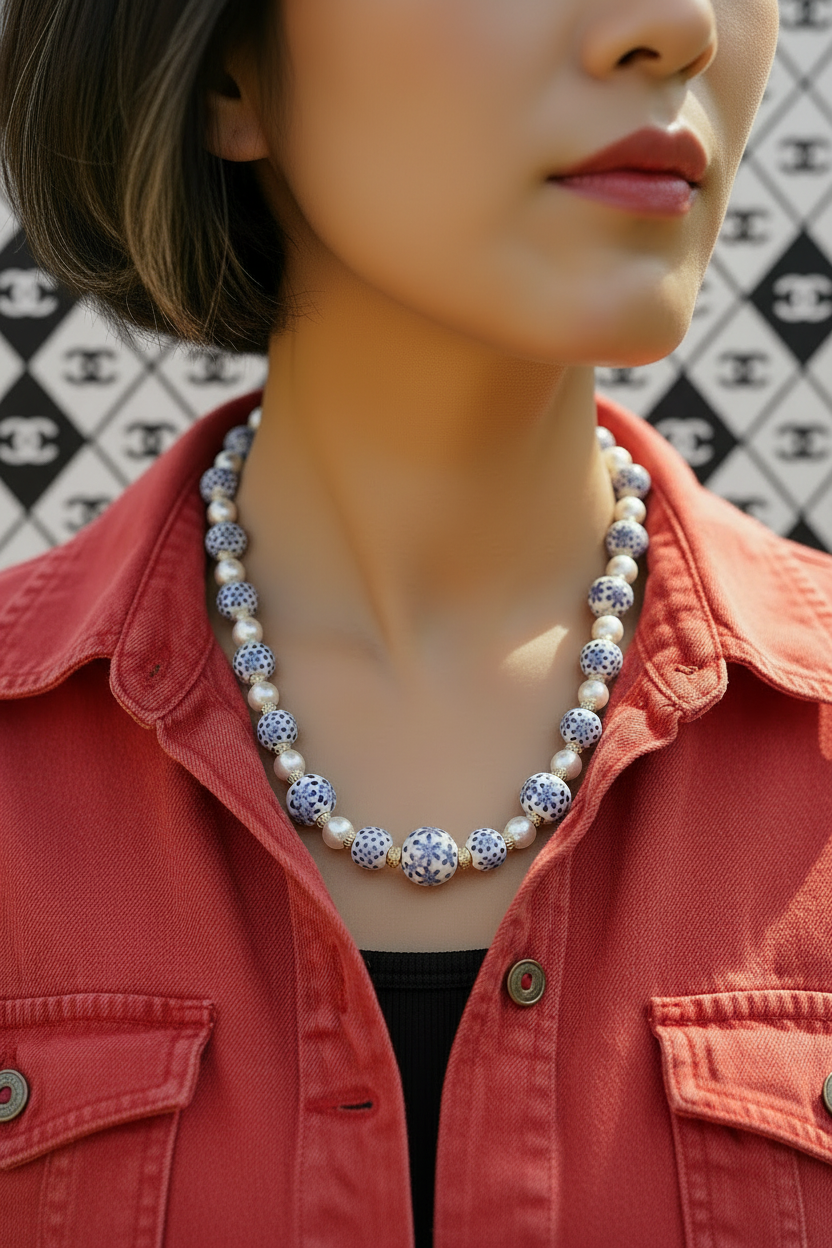 PEARL CERAMIC NECKLACE