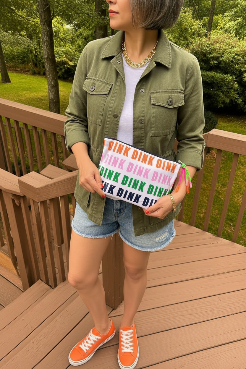 “ DINK DINK DINK” TASSEL ZIP POUCH