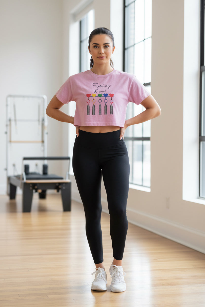 “SPRING IT ON” Pilates Crop T-Shirt