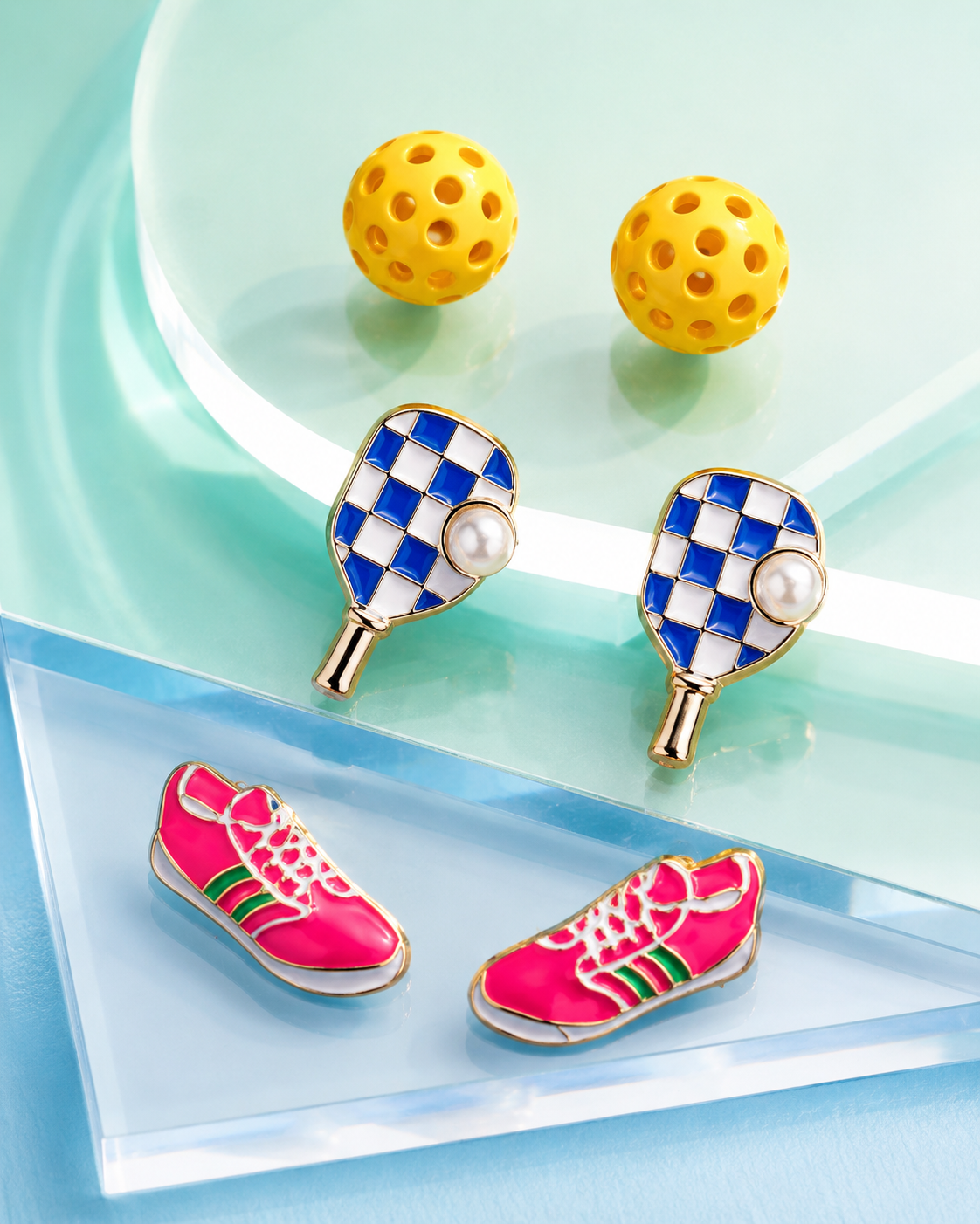 METAL EXPOXY PICKLEBALLS SHOE TRIPLE SETS