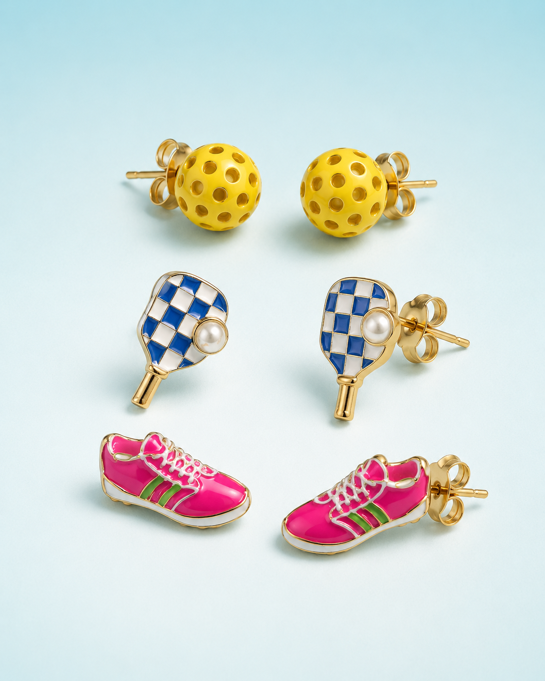 METAL EXPOXY PICKLEBALLS SHOE TRIPLE SETS