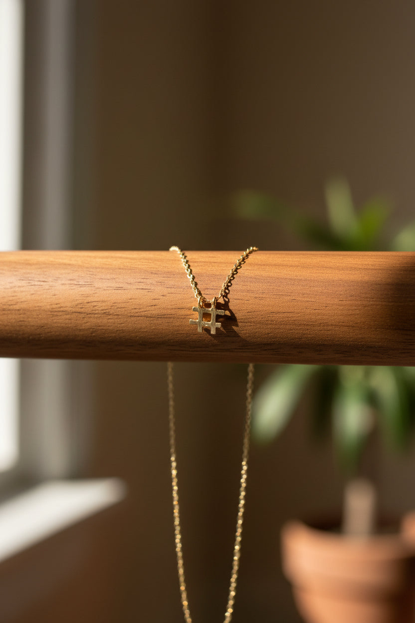 “#” GOLD DIPPED NECKLACE