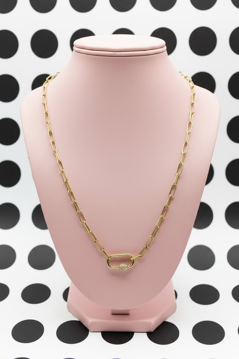 CHAIN NECKLACES W CUBIC ZIRCONIA