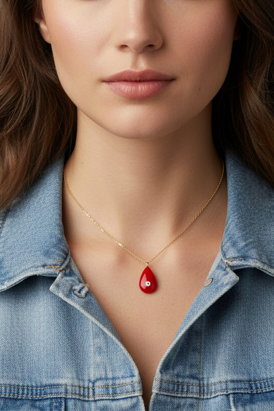 EVIL EYES GOLD DIPPED NECKLACE