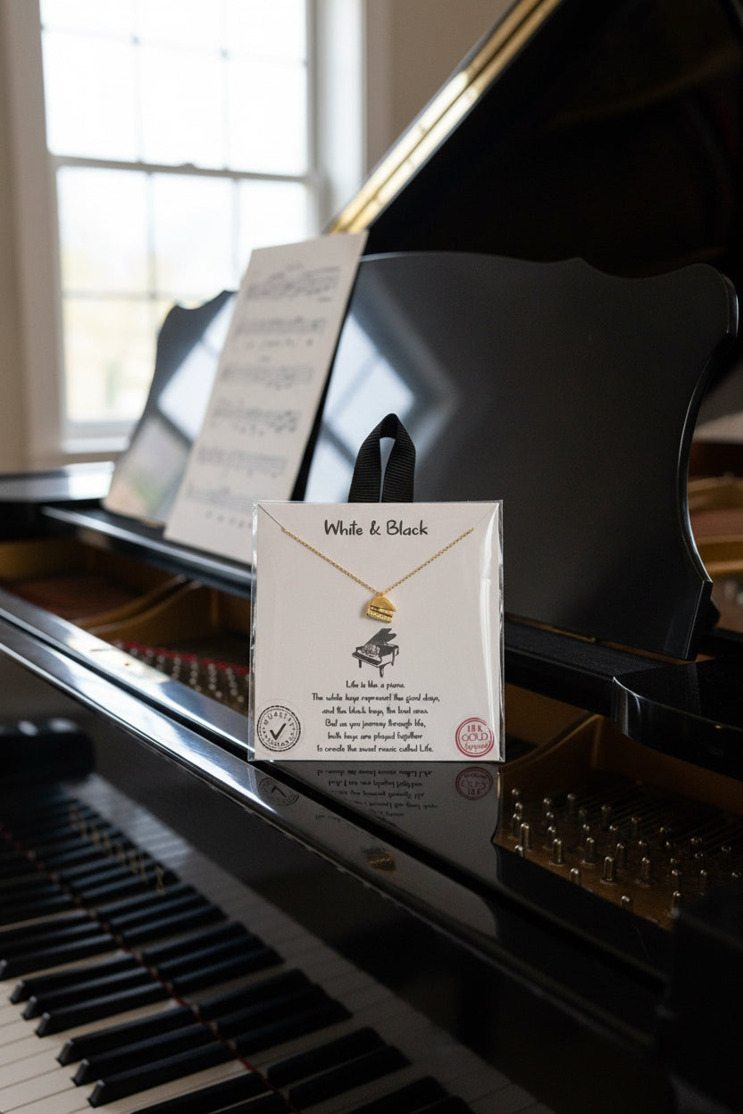 “ PIANO” LIFE 18K GOLD DIPPED NECKLACE