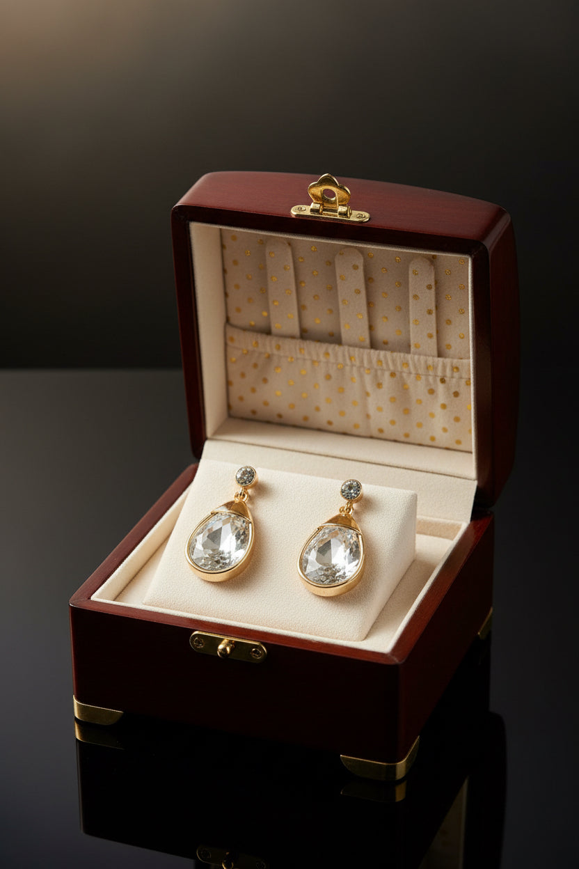TEARDROP STONE EARRINGS