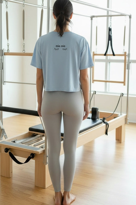 “Spring it on” Pilates Crop Top - Blue