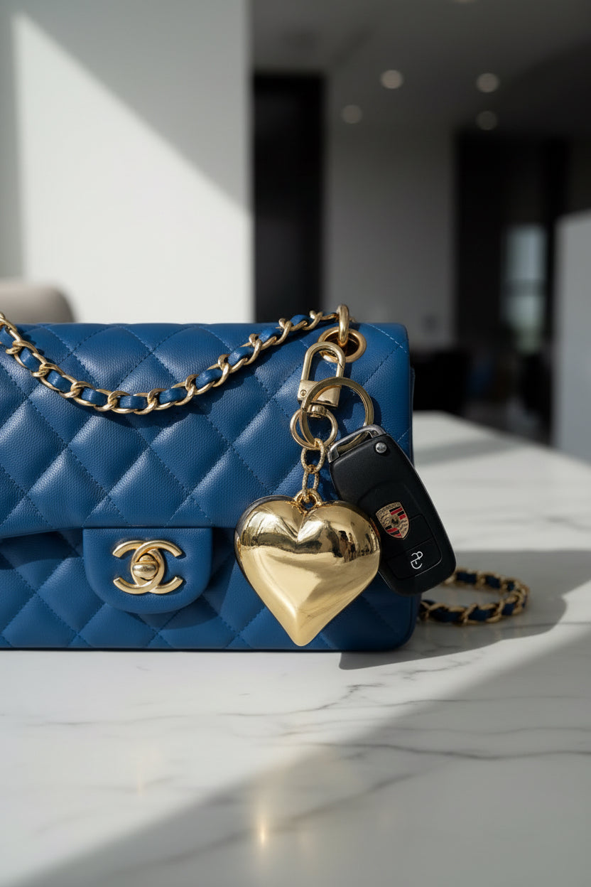 BUBBLE HEART BAG CHARM