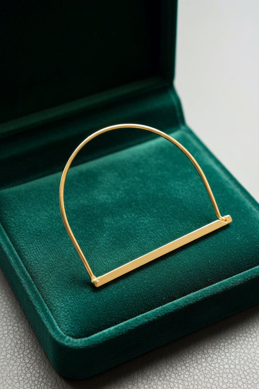 BRASS BAR CUFF BRACELET