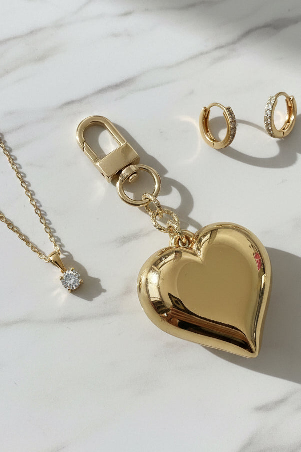 BUBBLE HEART BAG CHARM