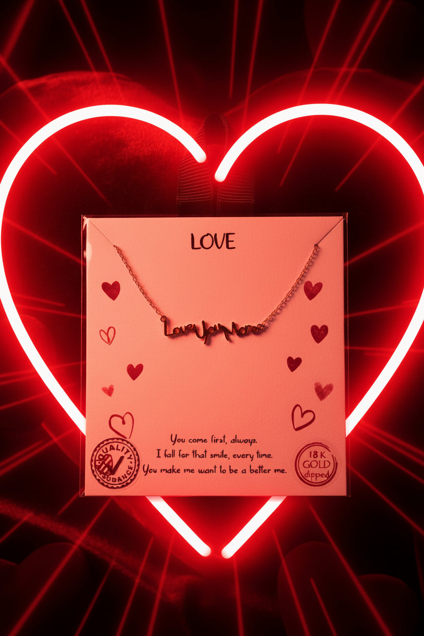 “LOVE YOU MORE” 18K GOLD DIPPED NECKLACE