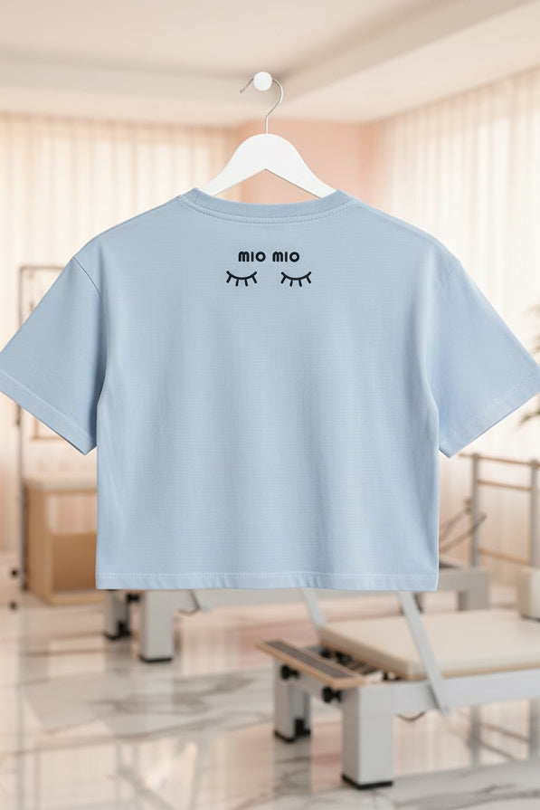 “Spring it on” Pilates Crop Top - Blue