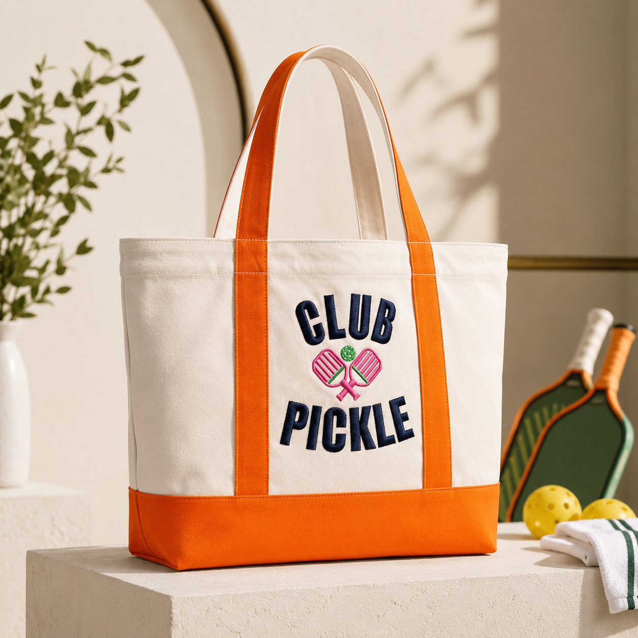 “CLUB PICKLE” OVERSIZED TOTE