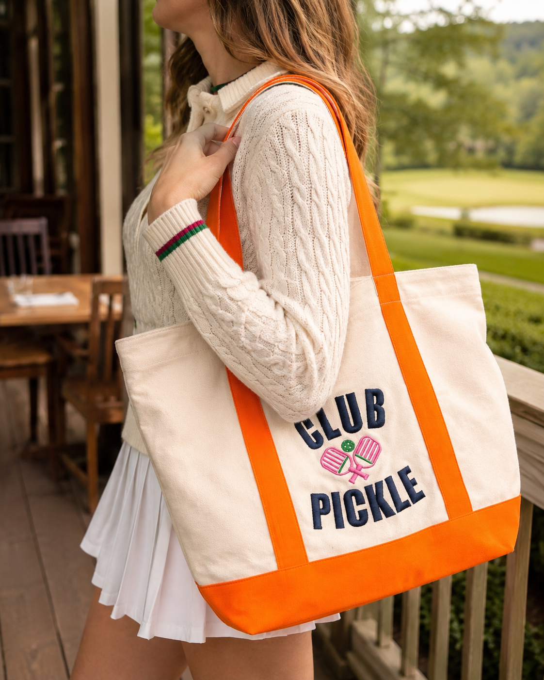 “CLUB PICKLE” OVERSIZED TOTE