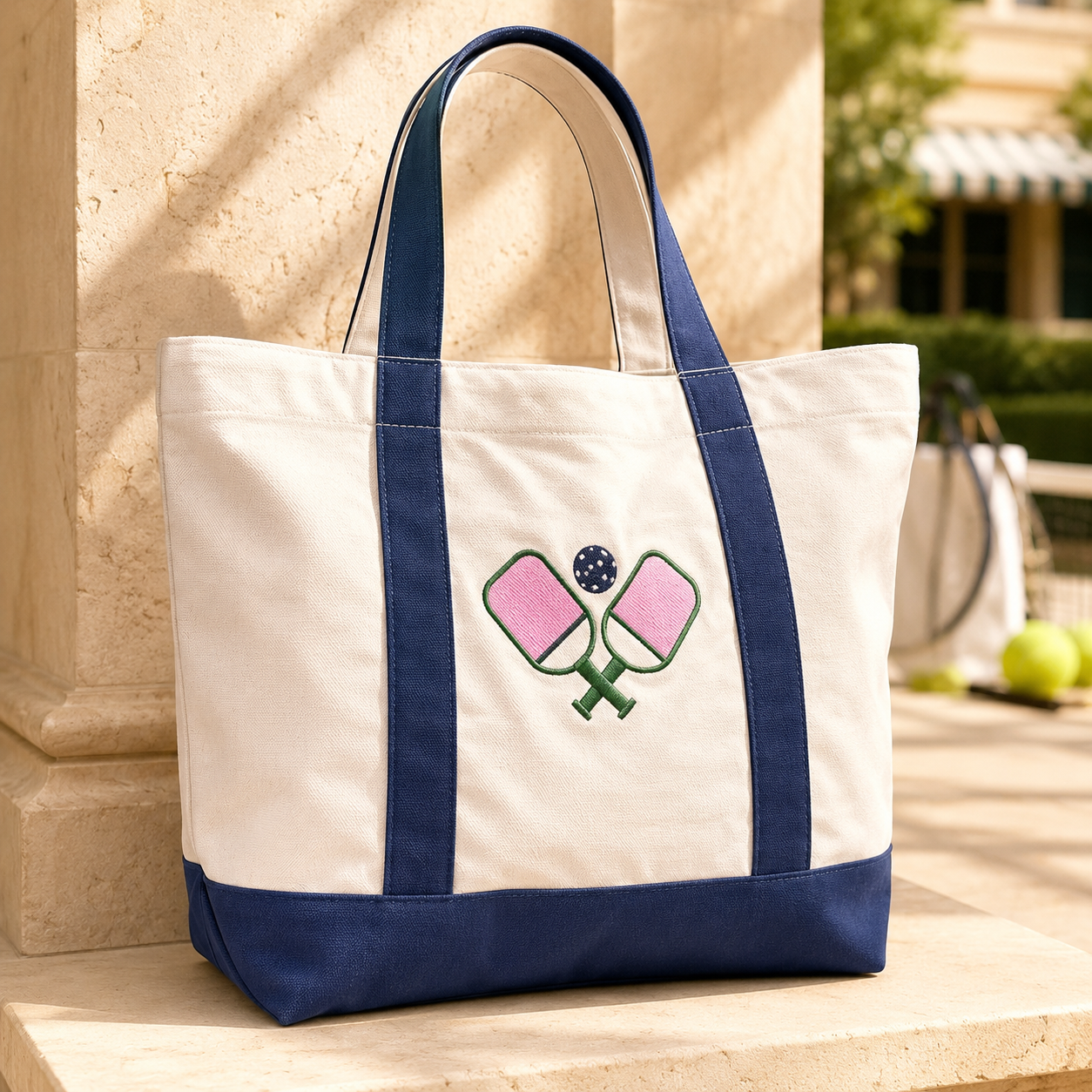 “PICKLEBALL PADDLE” TOTE - NAVY