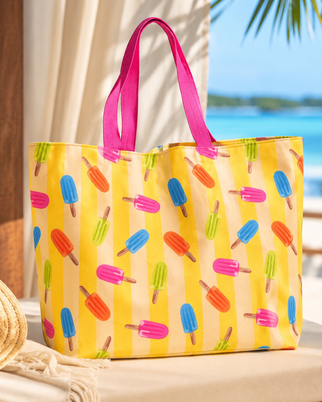 “POPSICLE” OVERSIZED TOTE