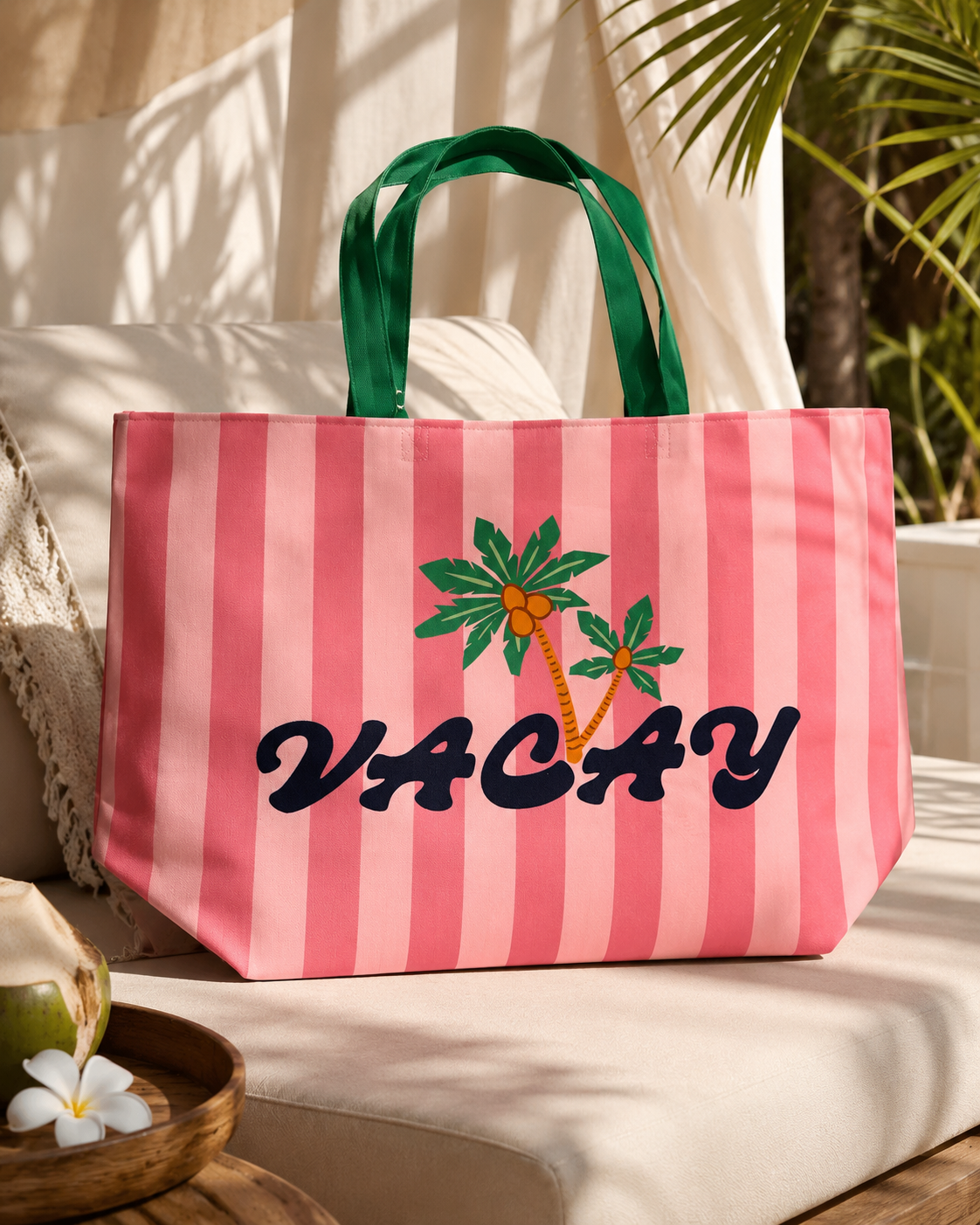 CABANA STRIPED OVERSIZED TOTE