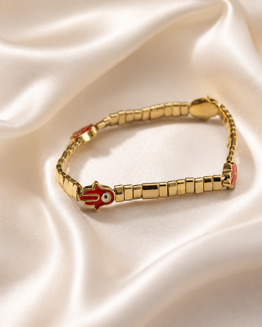 METAL HAMSA ELASTIC BRACELET