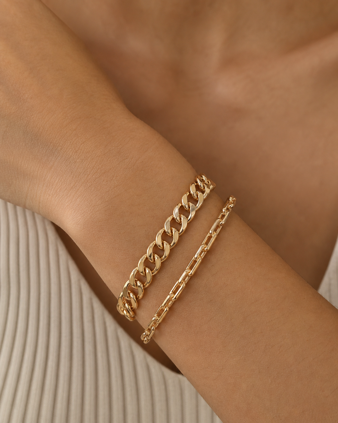 MULTI CHAIN CUFF BRACELET