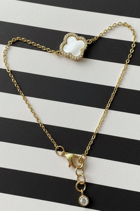 MOTHER OF PEARL CUBIC ZIRCONIA BRACELET
