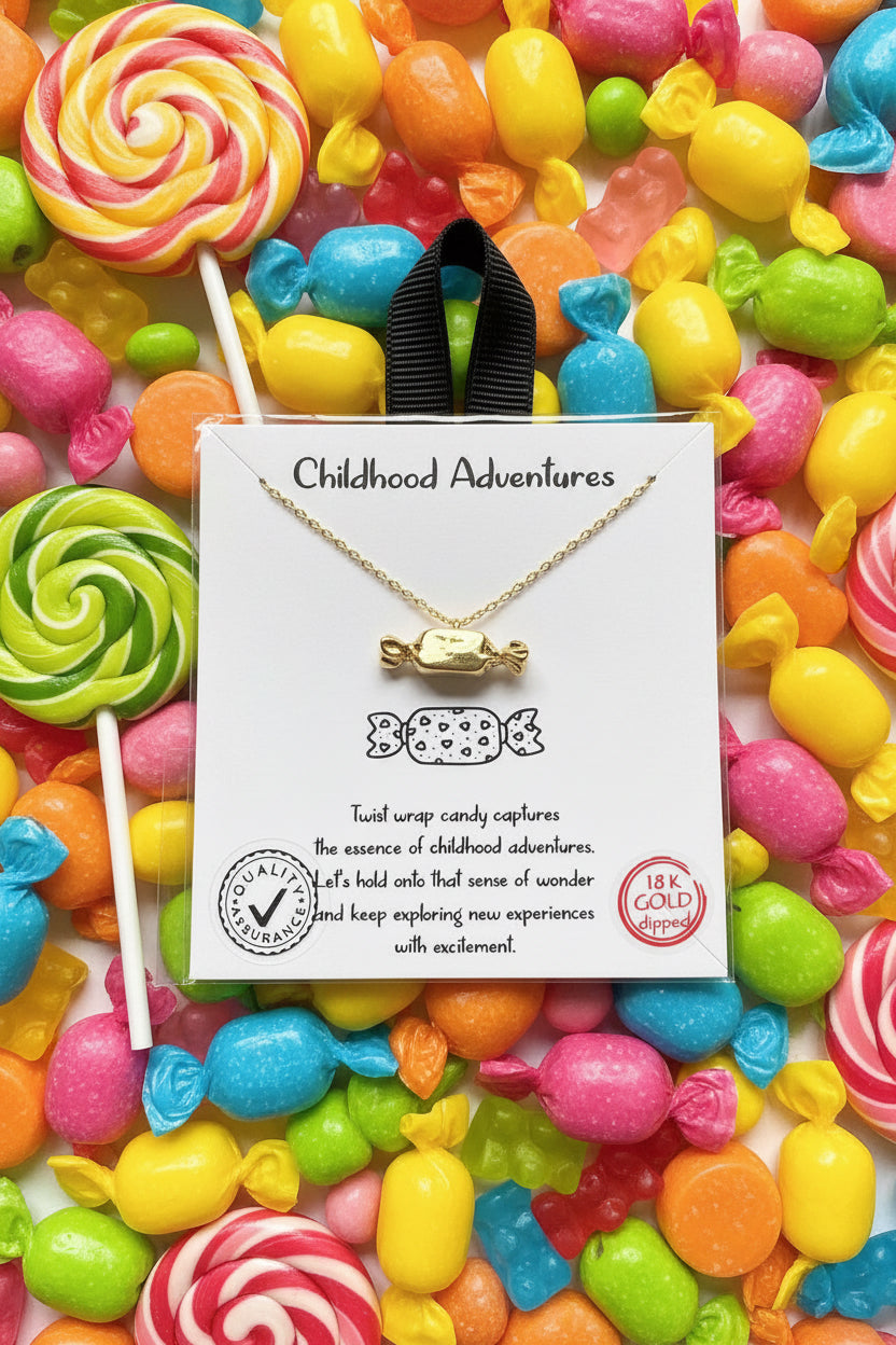 “CANDY WRAP” 18K GOLD PILATED NECKLACE
