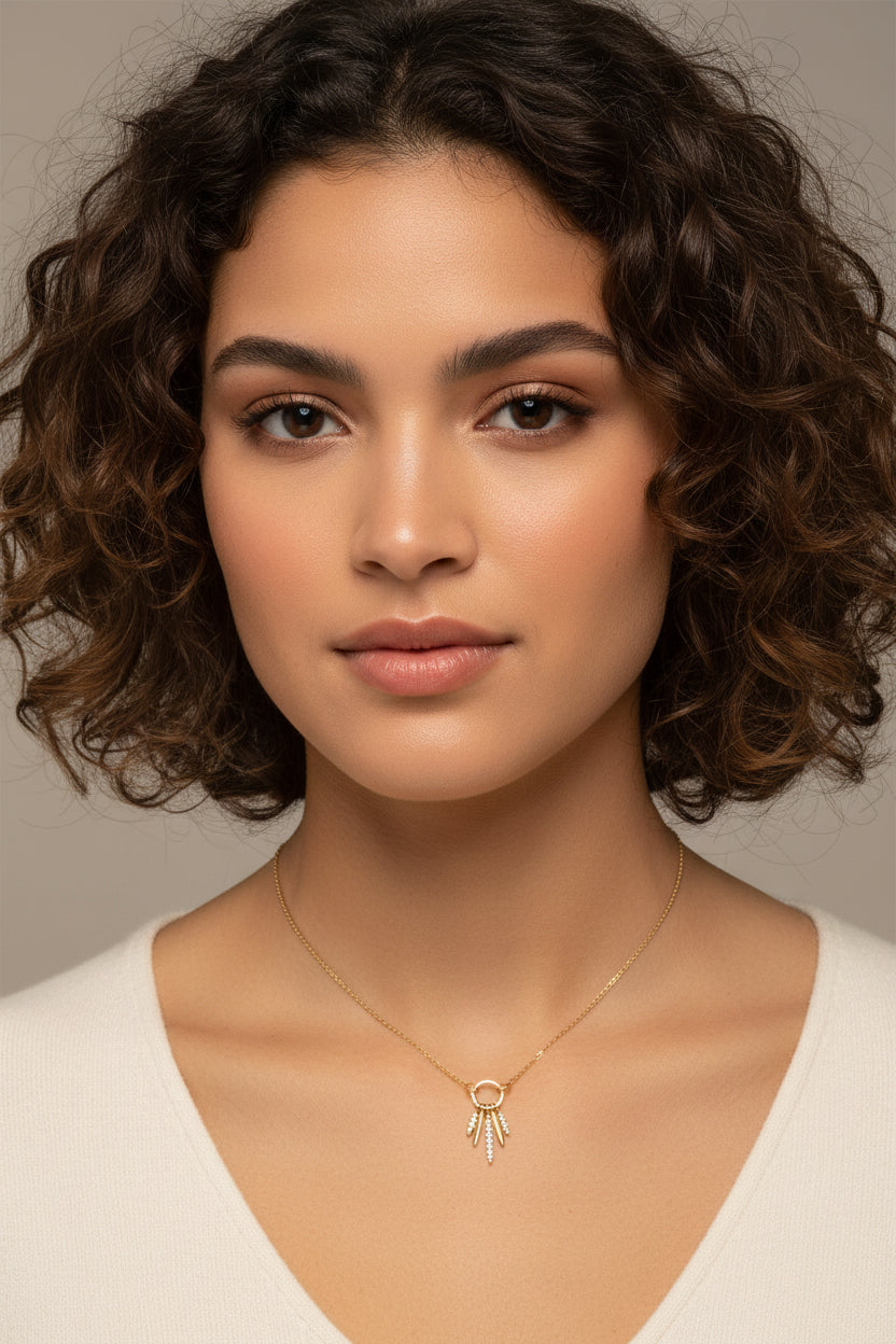 “ YOU ARE MY PEOPLE “ 18K GOLD DIPPED CUBIC ZIRCONIA NECKLACE