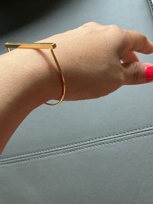 BRASS BAR CUFF BRACELET