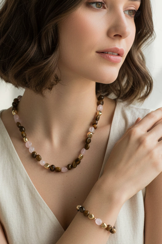 TIGERS EYE MIX NECKLACE