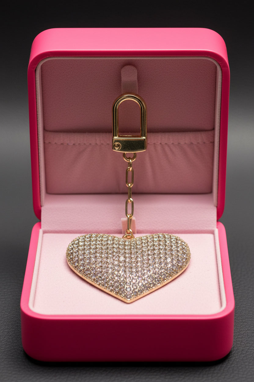 OVERSIZED BIG ❤️ PAVED BAG CHARM