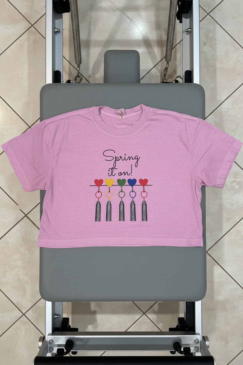 “SPRING IT ON” Pilates Crop T-Shirt