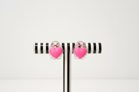 HEART HAIR CLAW - PINK