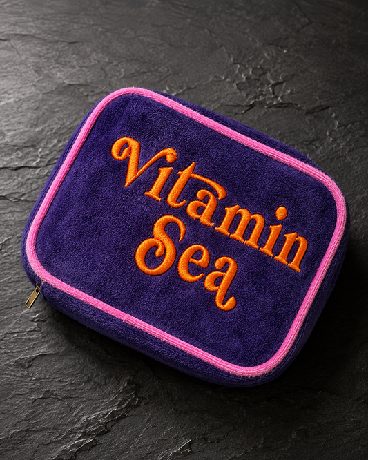 “ VITAMIN SEA” LARGE TERRY ZIP POUCH