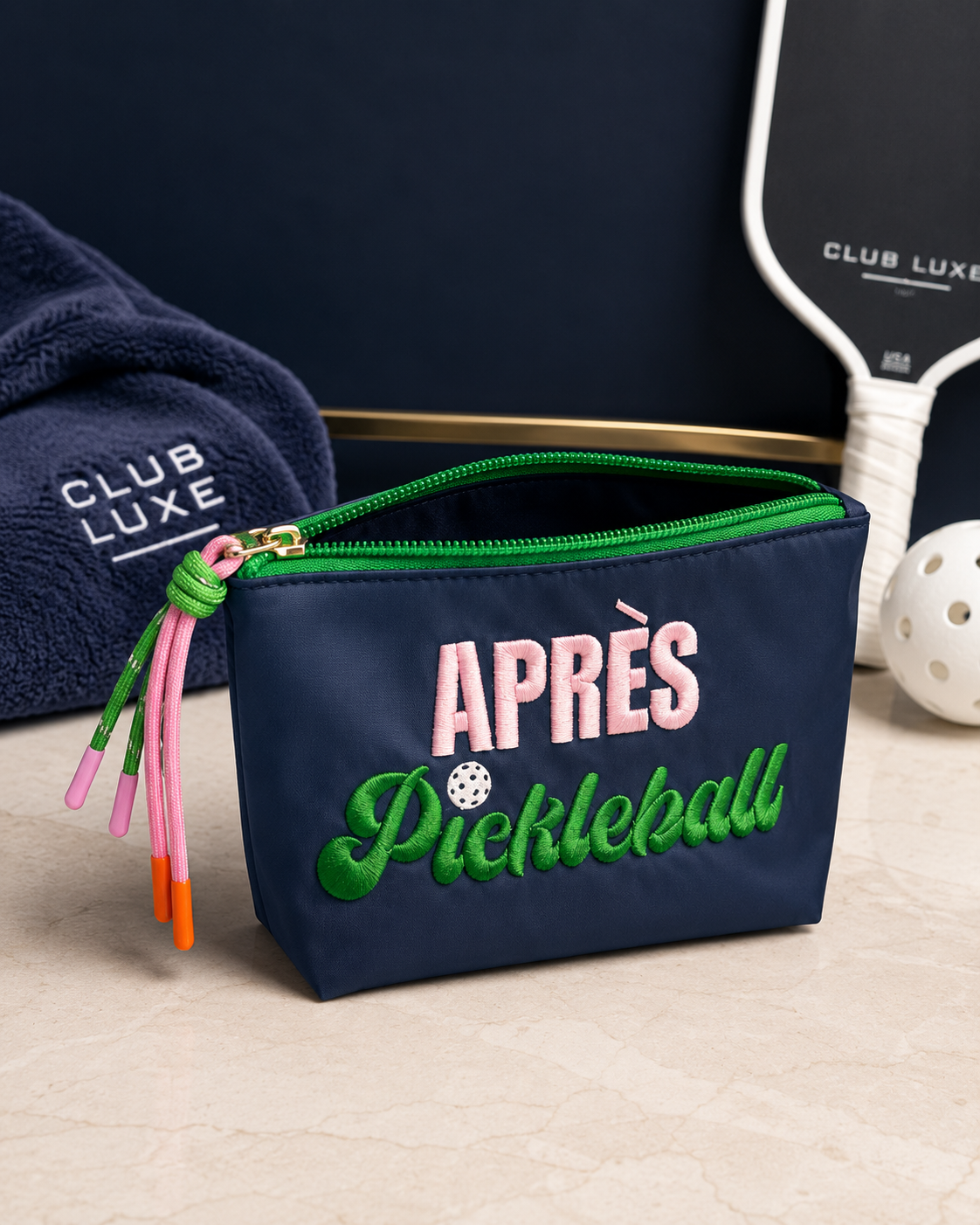 “APRE’S” PICKLEBALL SMALL ZIP POUCH