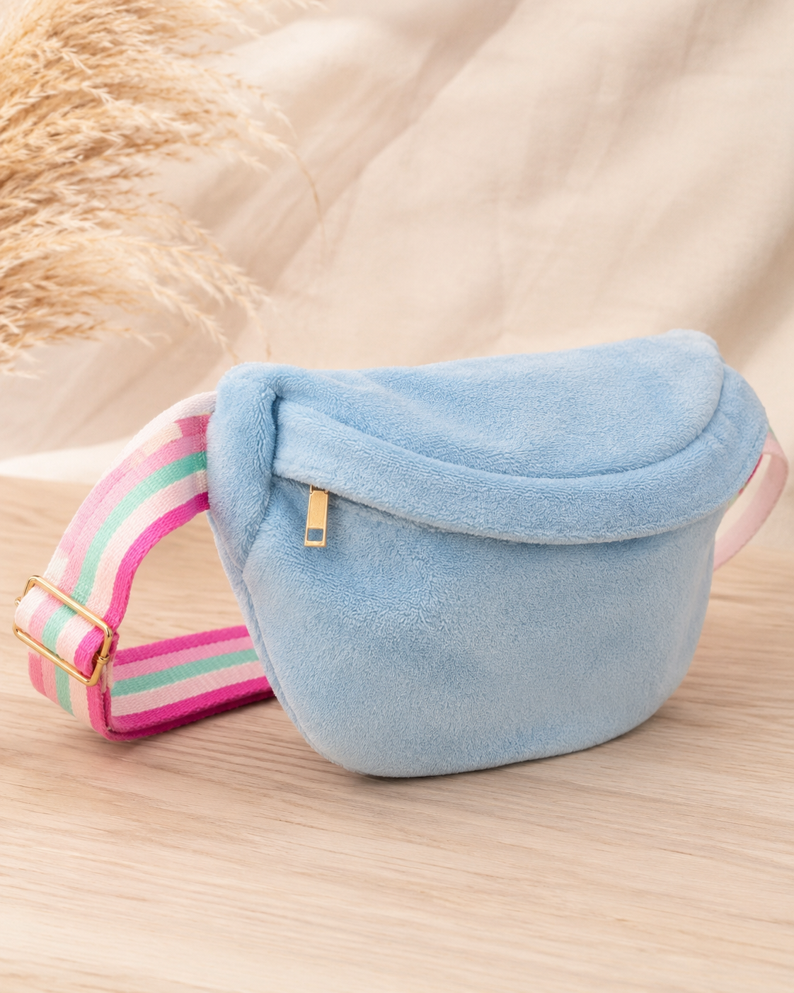 TERRY STRIPED BELT BAG