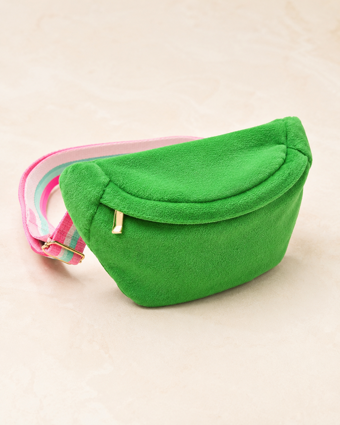 TERRY STRIPED BELT BAG