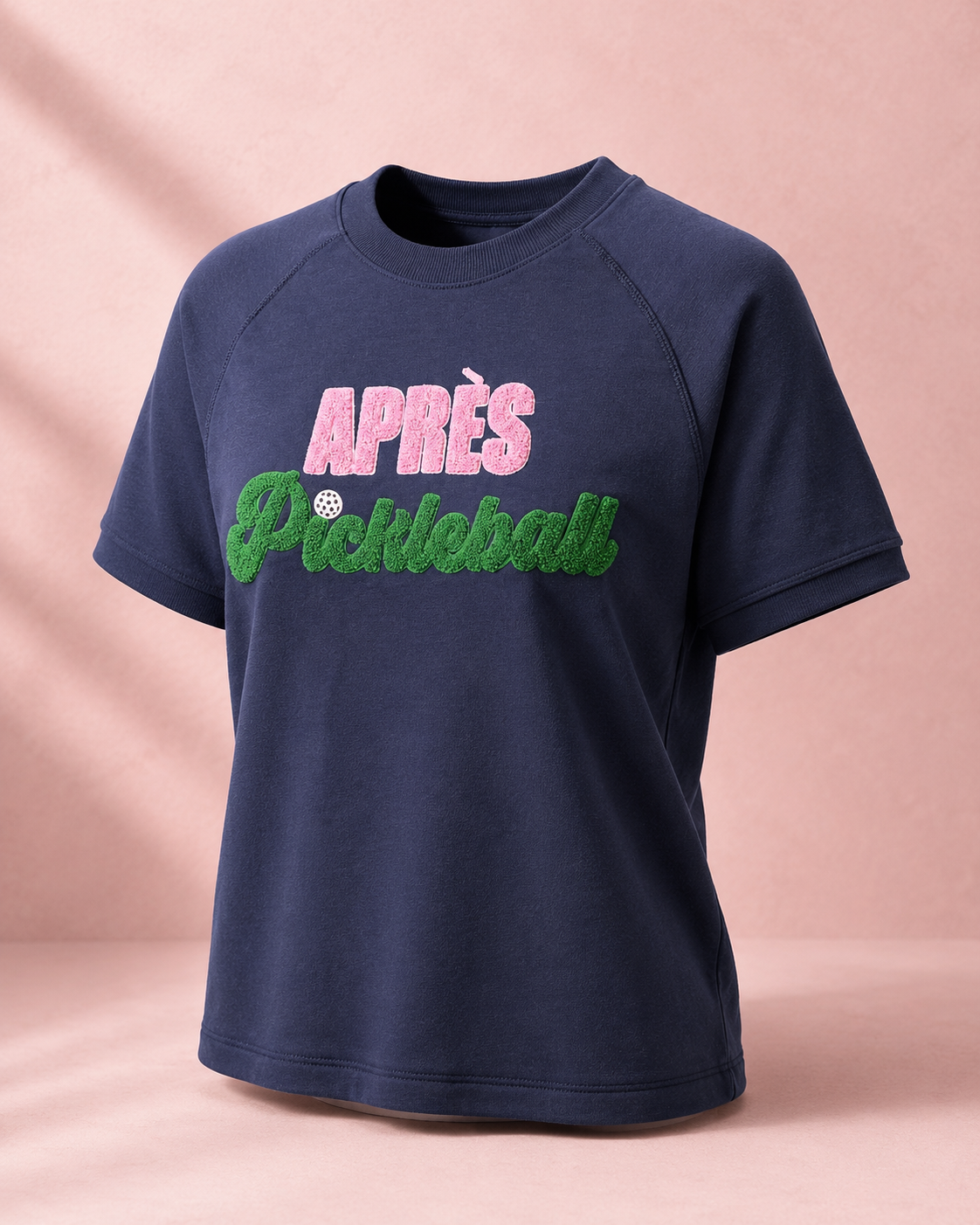 “APRE’S PICKLEBALL” LIGHTWEIGHT SHORT SLEEVE SWEATSHIRT