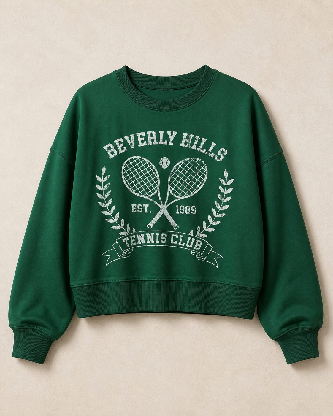 TENNIS CLUB CROP SWEATSHIRT